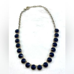 J. Crew Venus Fly Trap Navy and Gold Statement Necklace Retired